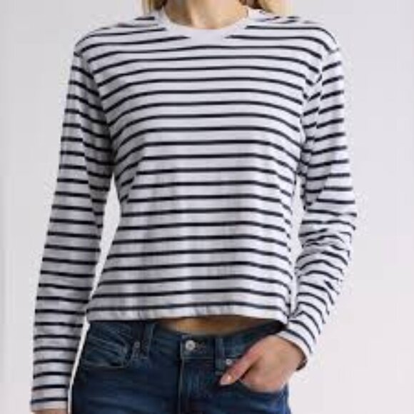 ATM Anthony Thomas Melillo Classic Jersey Long Sleeve Tee | M | Black White - Picture 2 of 7